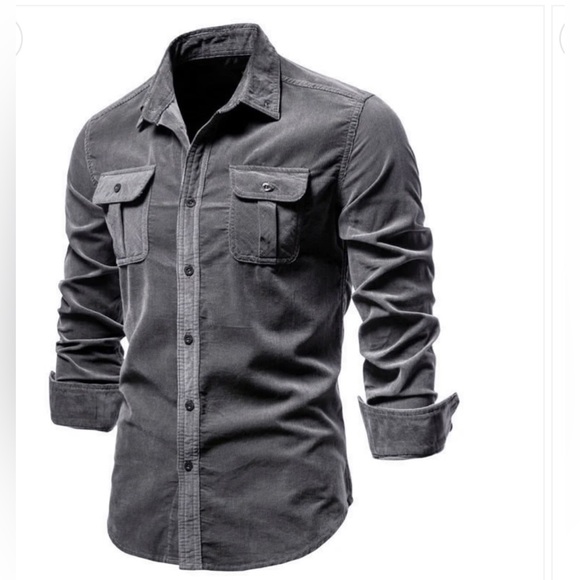 Limitsix Other - NWT Limitsix Slim Corduroy Shirt gray in size XL.
